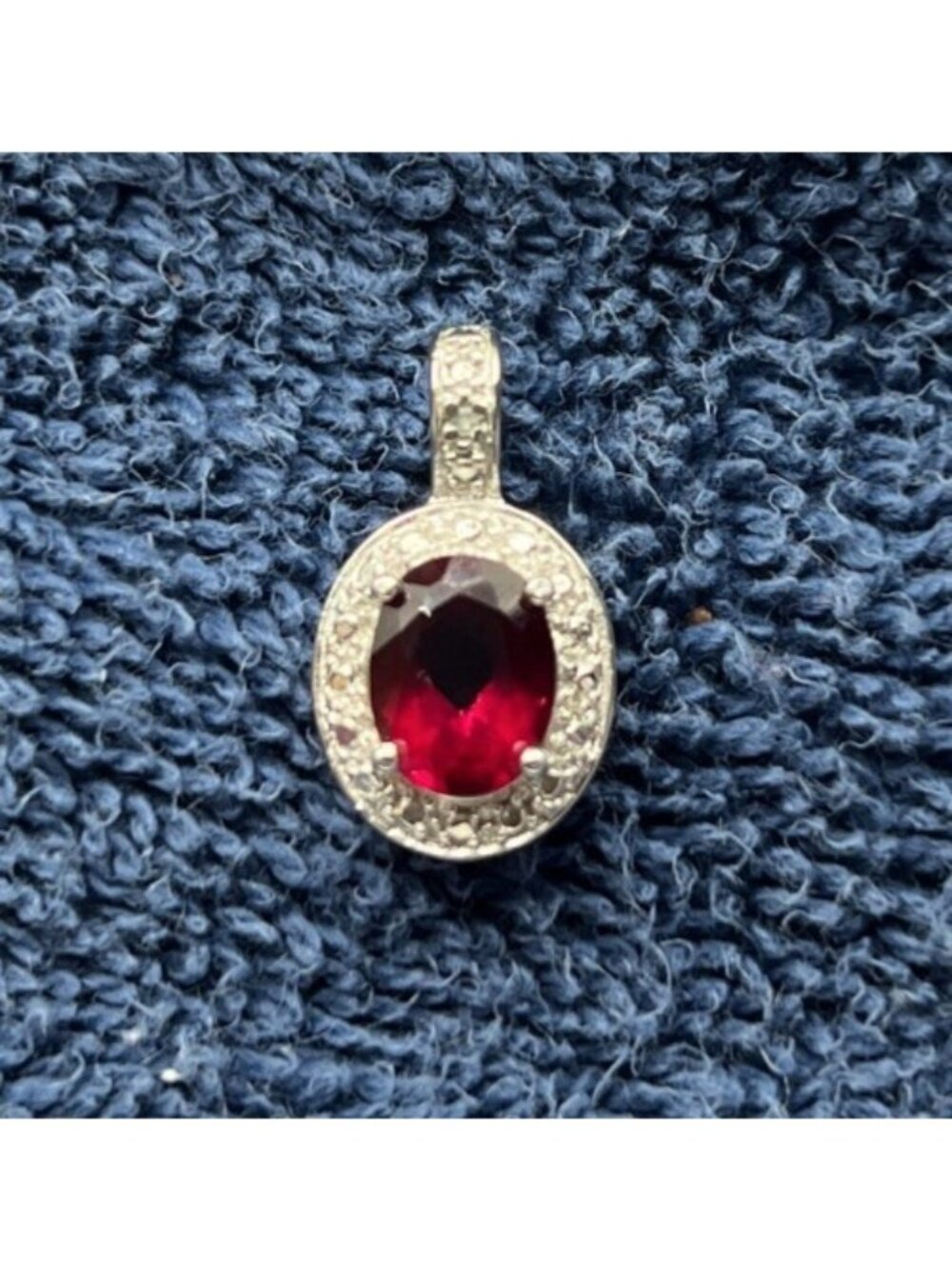 Vintage Bohemian Garnet Deco Choker 925 Sterling Silver Pendant Necklace